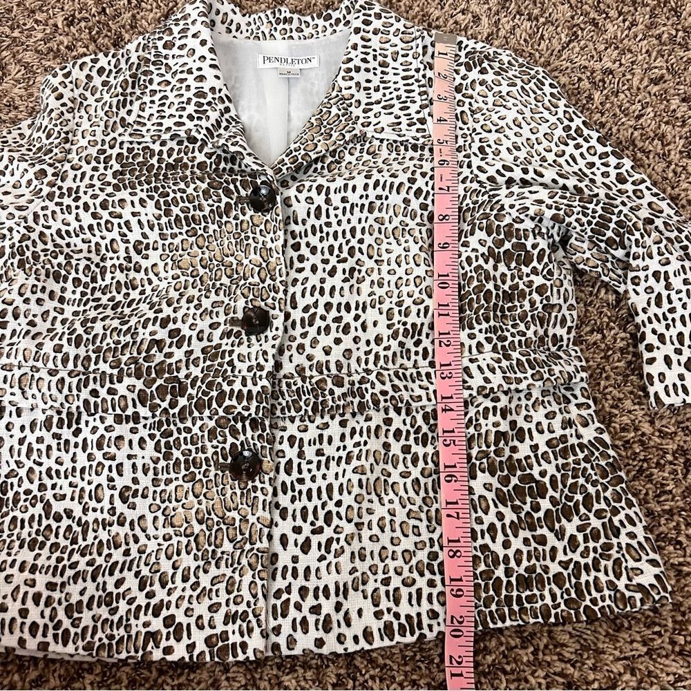 Pendleton Linen Blend Animal Print Jacket - Picture 6 of 6
